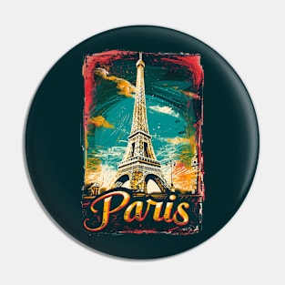 Paris Retro France t-shirt Pin