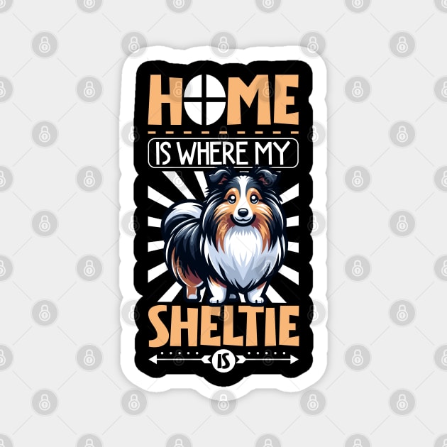 Home is with my Shetland Sheepdog Magnet by Modern Medieval Design