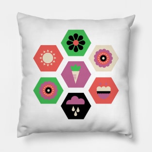 Bloom Garden - Hexagon Tile Pillow