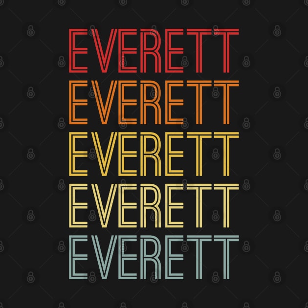 Everett Name Vintage Retro Gift Named Everett by CoolDesignsDz