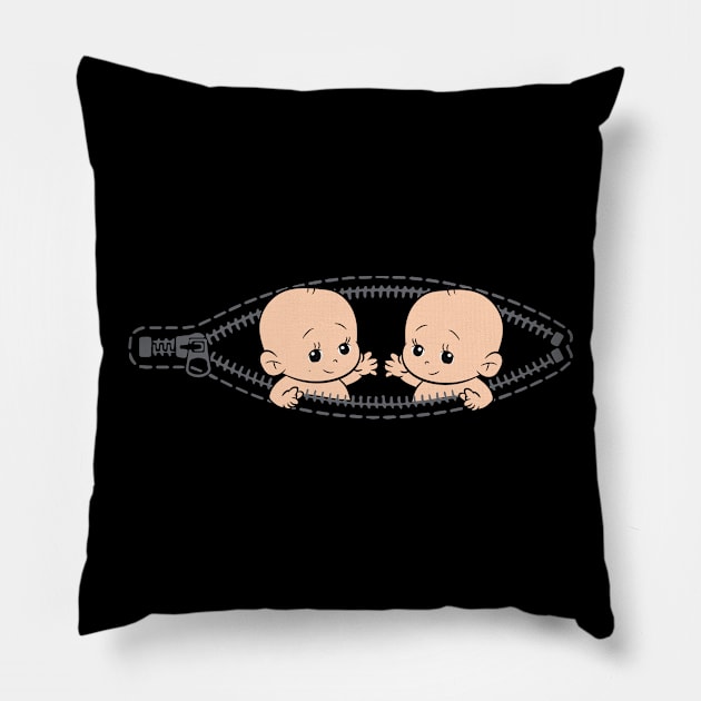 Mom Of Twin Pregnancy Twins Mom Pregnant With Twins Pillow by EQDesigns