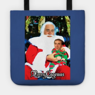 Merry Cagemas Santa Knee Nicolas Cage Christmas Tote