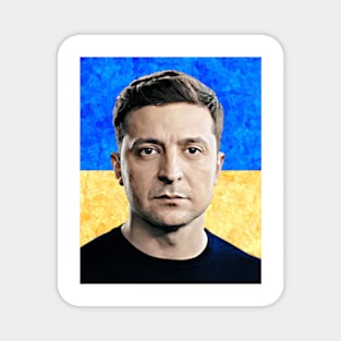 Volodymyr Zelenskyy Graphic Poster Ukrainian President Art Print Magnet