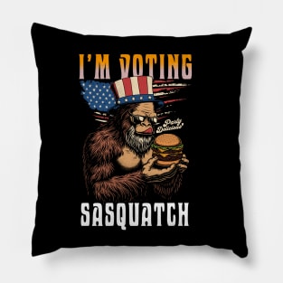 I'm Voting Bigfoot 2024 Pillow