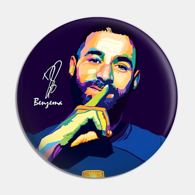 Benzema Wpap Art Pin by Pure Touch