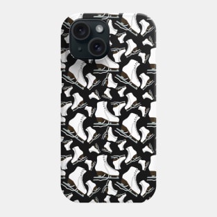 Figure Skates on Black Background Design Phone Case