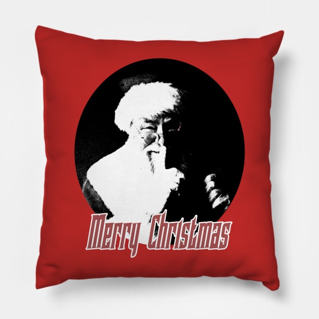 merry christmas santa skull Pillow by sunflow