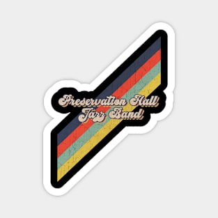 retro vintage color Preservation Hall Jazz Band Magnet