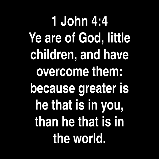 1 John 4:4  Bible Verse Typography KJV by Holy Bible Verses