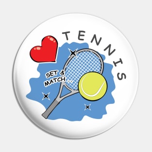 I Love Tennis Pin