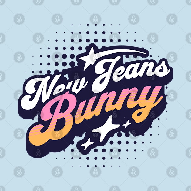 New Jeans Newjeans bunny typography text tokki kpop | Morcaworks by Oricca