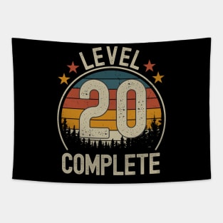 Level 20 Complete, 20th Anniversary Gifts for Him and Her, 20 Years Wedding Anniversary present for Husband and Wife, 20th Wedding Anniversary Tapestry