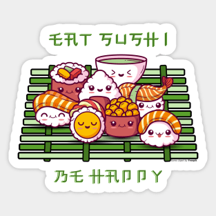 Kawaii Sushi Stickers for Sale