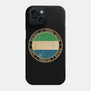 Vintage Republic of Sierra Leone Salone Africa African Flag Phone Case