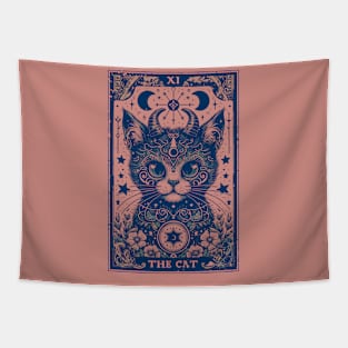 Devil Cat Tarot Card Tapestry