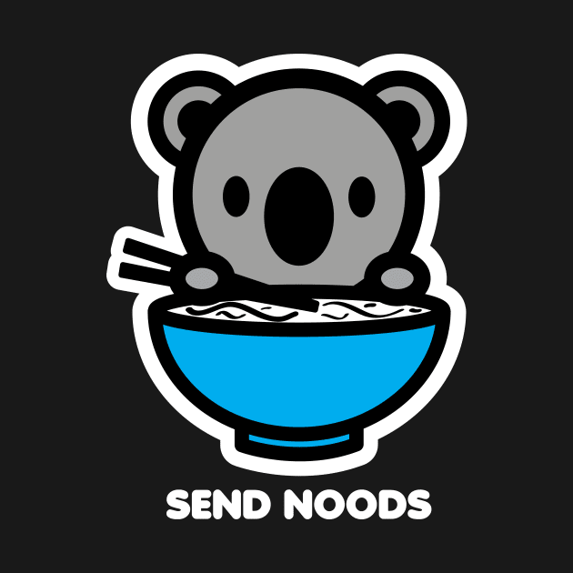 Koala Bear Send Noods Food Noodles Pho Ramen Funny Animal Bambu Brand by Bambu