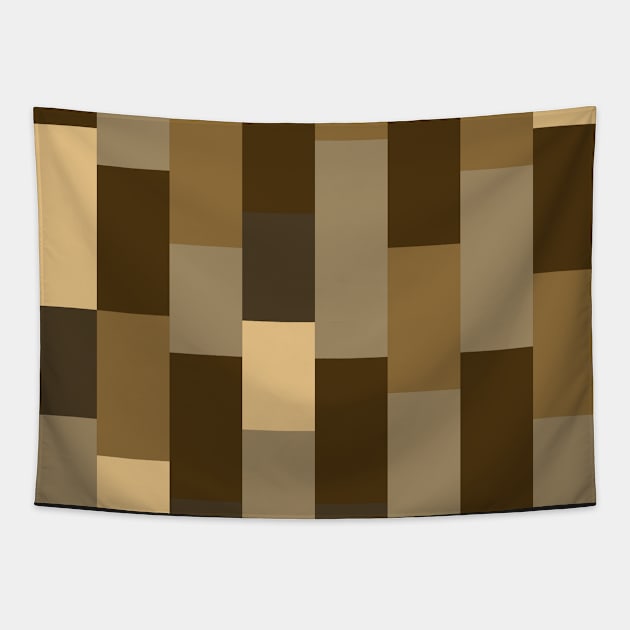 Abstract striped bars brown Tapestry by Russell102