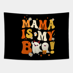 Groovy Mama Is My Boo Halloween Boys Girls Kids Youth Tapestry