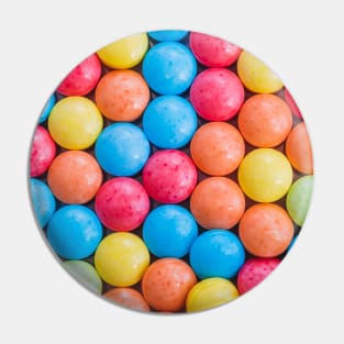 Multicolored Sweet and Sour Candy Sugar Tarts Photo Circle Pin