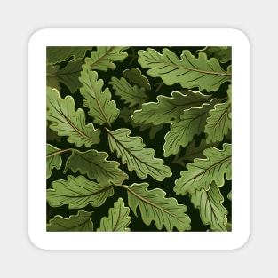 Green Leaves Pattern 20 Magnet