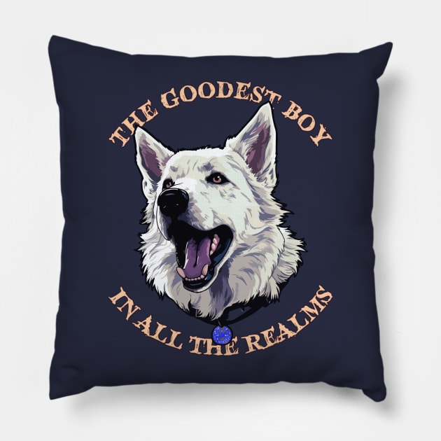 The Goodest Boy Pillow by SouzouInc