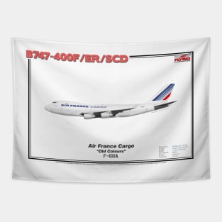 Boeing B747-400F/ER/SCD - Air France Cargo "Old Colours" (Art Print) Tapestry