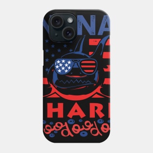 Nana Shark American Flag July Of 4th Phone Case