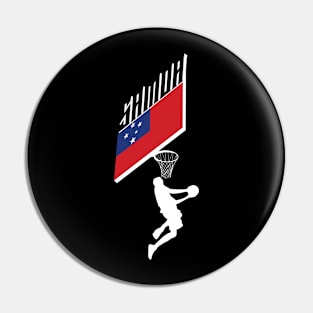 Samoa Basketball Pin