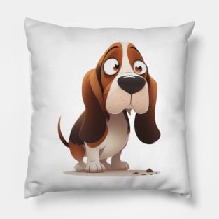 Dog Cute Adorable Humorous Illustration Pillow