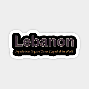 Lebanon Grunge Text Magnet