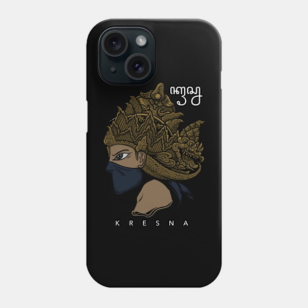 kresnayana indonesian puppet character Phone Case by fandi.creations