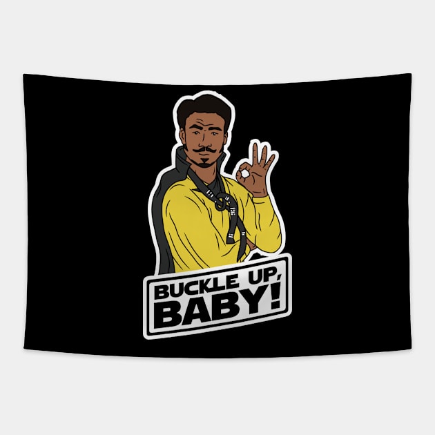 Buckle Up, Baby! - Lando Calrissian Tapestry by Star Wars Express