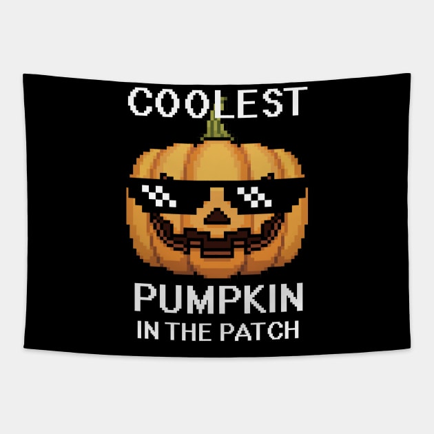 Kids Coolest Pumpkin In The Patch Halloween Boys Girls Men Tapestry by MasliankaStepan