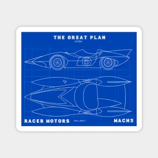 Mach 5 Blueprint - The Great Plan Magnet