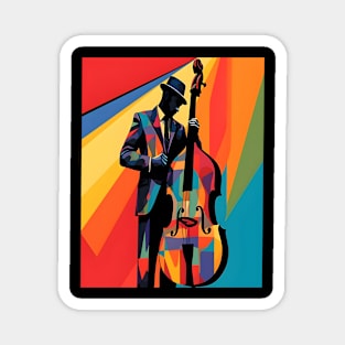 Jazz Bassist WPAP pop art Magnet