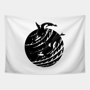 Elegant killer whale Tapestry