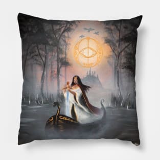 Avalon Fog - Chalice Well Vesica Piscis Pillow