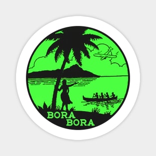 BORA BORA VINTAGE TRAVEL FRENCH POLYNESIA SCUBA DIVING SOUTH PACIFIC Magnet