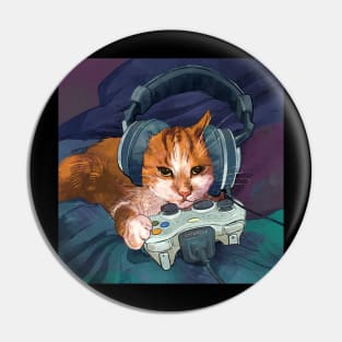 Gamer cat! (Second in the series) Pin