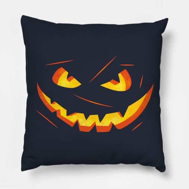 Pumpkin eye's and mouth halloween costume Pillow by Bubsart78