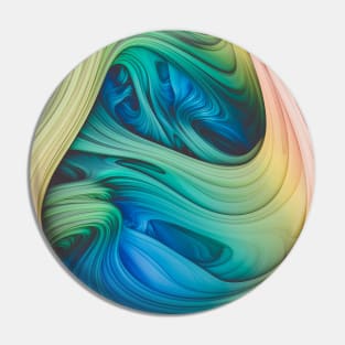 Psychedelic Taffy Colorful Abstract Art Pin
