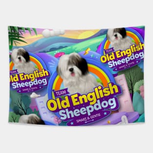 Old English Sheepdog Puppy Tapestry