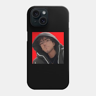 Man with hoodie Illustration Phone Case