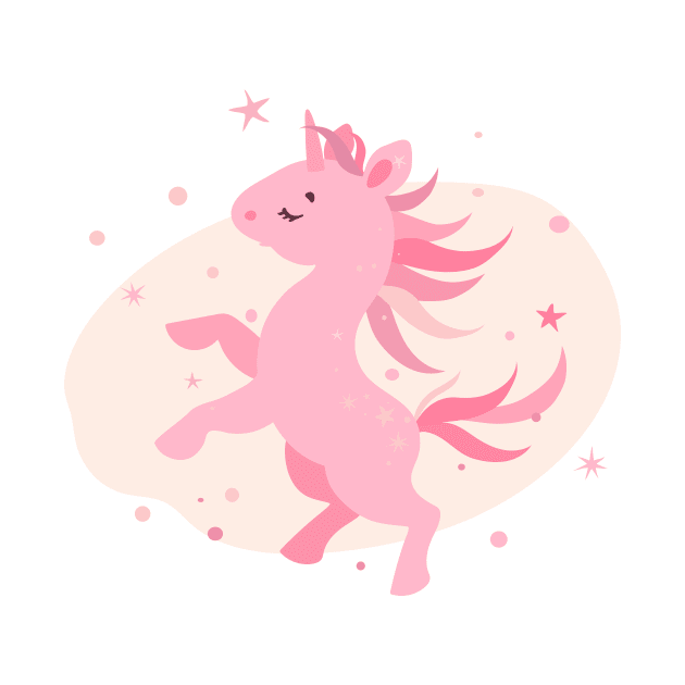 Pink prancing unicorn by  ESHA-Studio