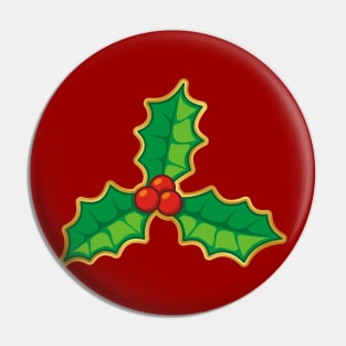 Christmas Holly Pin