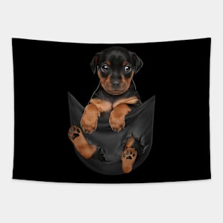 Doberman pinscher with love Tapestry