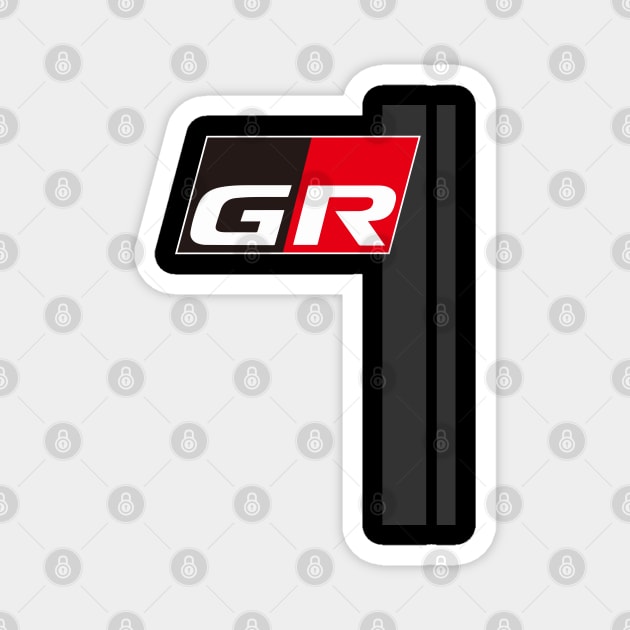 GAZOO RACING TOYOTA A91 racing stripe supra Magnet by cowtown_cowboy