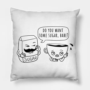 Do You Want Some Sugar Funny Sugar Daddy Cartoon Pillow