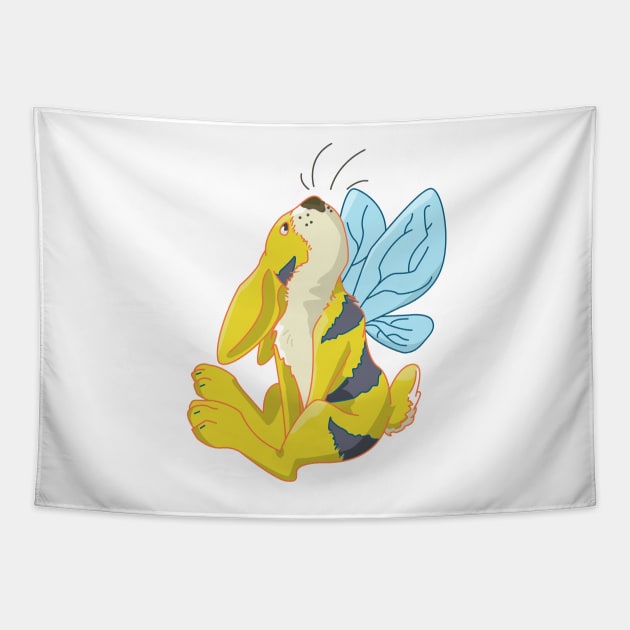 A Bumble Bunny Tapestry by CloudWalkerDesigns