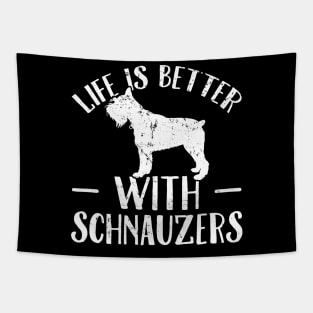 Life is better with schnauzers Tapestry